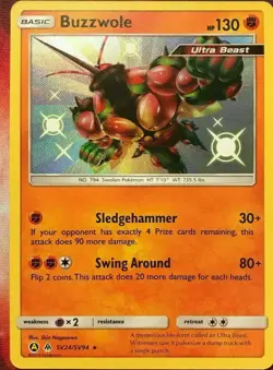 Pokemon Card : Shiny BUZZWOLE SV24/SV94 Hidden Fates Shiny Vault Holo NM - Image 1