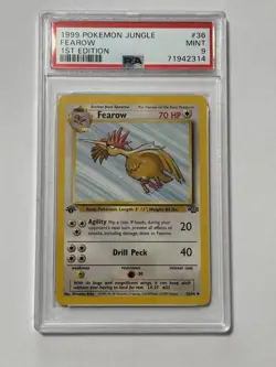 1999 POKEMON JUNGLE FEAROW #36/64 1st Edition PSA 9 MINT - Image 1