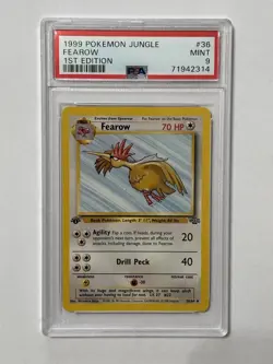 1999 POKEMON JUNGLE FEAROW #36/64 1st Edition PSA 9 MINT - Image 3