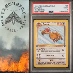 1999 Pokemon Jungle 1st Edition Uncommon: Fearow 36/64 PSA 9 Mint Pokemon WOTC - Image 1