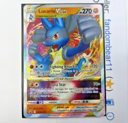 Lucario VSTAR - BLACK STAR PROMO card SWSH214 Pokemon TCG 2022 Sword & Shield - Image 1