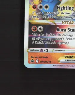 Lucario VSTAR SWSH214 Sword & Shield Promo Black Star Promo Holo Pokemon Card NM - Image 5
