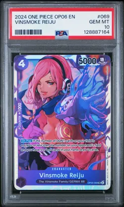 PSA 10 ONE PIECE #069 VINSMOKE REIJU 2024 WINGS OF THE CAPTAIN OP06 069 - Image 1
