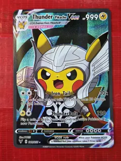 Pikachu Marvel Thor Cosplay Cute Doujin ACG HOLO Card - Near Mint C. - Image 1