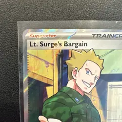 Pokemon Card Lt. Surge's Bargain 170/132 Mega Evolution Ultra Rare Full Art NM - Image 3