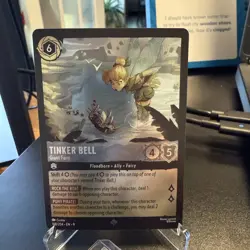 Disney Lorcana Tinker Bell Giant Fairy Super Rare Card 188/204 Foil - Image 1