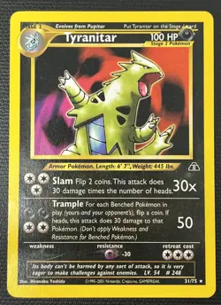 Tyranitar 31/75 Neo Discovery Rare Pokemon Card LP - Image 1
