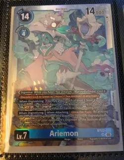 Ariemon BT22-028 SR Cyber Eden Digimon Card Game - Image 1