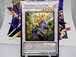 Thunder Unicorn ultimate rare foil yu-gi-oh monster konami trading card singles - Image 1