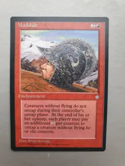 Mudslide , MTG Ice Age (1995), Rare Red Enchantment NM - Image 1