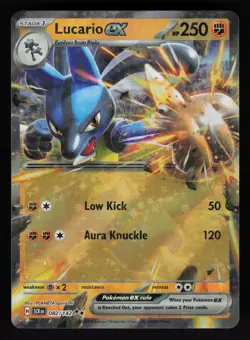 Lucario ex 082/142 SV07: Stellar Crown Double Rare Pokemon TCG Card NM - Image 1