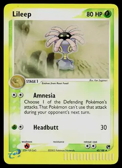 Pokemon Card - Lileep Sandstorm 43/100 Reverse Holo - Image 1