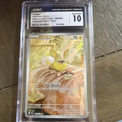 Pokemon Yamper Phantasmal Flames Illustration Rare #099 CGC 10 Gem Mint Holo - Image 1