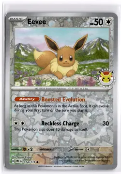 Pokemon TCG Eevee (Pokemon Day 2025) 074/131 Reverse Cosmos Holo - Image 1