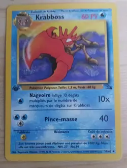 Krabboss 38/62 1st edition (Kingler) FRENCH vintage Pokemon TCG - Image 1