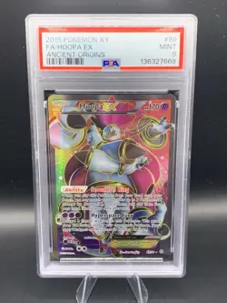 2015 POKEMON XY ANCIENT ORIGINS #89 FULL ART/HOOPA EX PSA 9 - Image 1