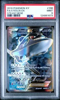 STEELIX EX #108 PSA 9 • 2016 POKEMON XY STEAM SIEGE FULL ART • NEW CERT - Image 1
