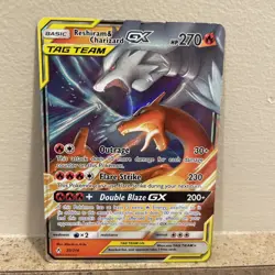 Reshiram & Charizard GX Ultra Rare SM - Unbroken Bonds 20/214 Pokemon 2019 MP - Image 1