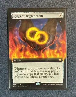 MTG Rings of Brighthearth - Extended Art - CMR - 698 - Near Mint+ Condition - Image 1