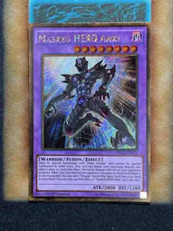 Yugioh Masked HERO Anki PGL2-EN011 Gold Secret Rare 1st Ed NM - Image 1