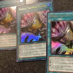 **TRIPLE TACTICS TALENT x2 ULT RARE & x1 SUPER RARE 1ST ED RA01-EN063 YUGIOH - Image 3
