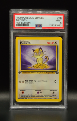 Meowth 1st Edition 1999 Pokemon Jungle #56 WOTC PSA 9 Newly Graded - Image 1