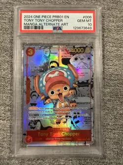 PSA 10 2024 ONE PIECE TONY TONY CHOPPER #006 EB01 MANGA ALT ART English - Image 1