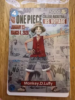 Monkey.D.Luffy (055) (College Basketball US Voyage) P-055 One Piece Promotion... - Image 1