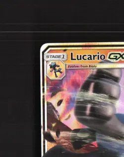 Lucario GX SM100 Sun & Moon Black Star Promo Holo Pokemon Card NM - Image 3