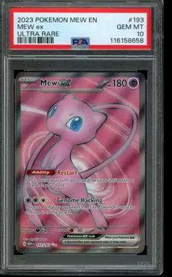 PSA 10 GEM MINT Pokemon Mew EX Scarlet & Violet Ultra Rare 193/165 - Image 1