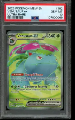 PSA 10 GEM MINT Pokemon Venusaur EX Mew Ultra Rare 182/165 - Image 1