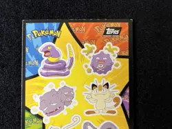 1999 Topps Pokemon Movie Meowth Team Rocket Arbok Weezing Persian Sticker Card - Image 3