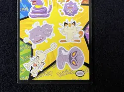 1999 Topps Pokemon Movie Meowth Team Rocket Arbok Weezing Persian Sticker Card - Image 4