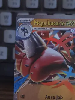 Mega Lucario ex 077/132 Me01: Mega Evolution Holo Pokemon Trading Card - Image 2