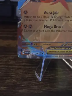 Mega Lucario ex 077/132 Me01: Mega Evolution Holo Pokemon Trading Card - Image 5