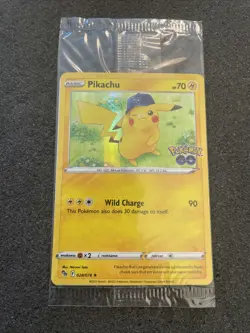 Pokemon/Pokemon GO Prerelease Pikachu Holo Foil Promo Card #028/078 Sealed - Image 1