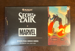 MTG Secret Lair x Marvel's Spider-Man: Heroic Deeds Rainbow Foil Edition In-Hand - Image 1