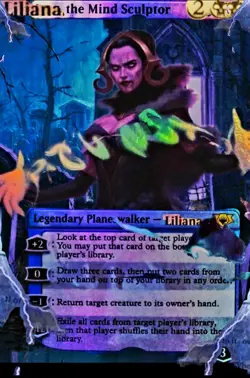 unose-2581 Custom Liliana Foil Custom sticker on bulk MTG Commander - Image 1