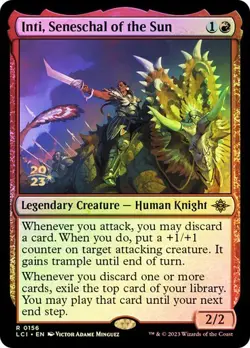 NM Promo Foil Inti, Seneschal of the Sun, MTG, LCI, Magic the Gathering, 156 - Image 1