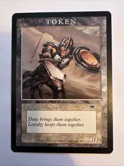 MTG Soldier Token, Light Play, English Promo: Player Rewards - Image 1