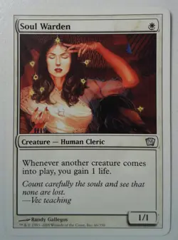 Soul Warden *Uncommon* Magic MtG x1 Ninth 9th Edition MP - Image 1