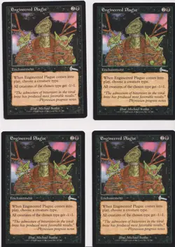 MTG Magic Engineered Plague x4 Playset Urza's Legacy - Image 1