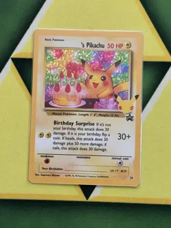 Pokemon Pikachu Holo Birthday Celebrations 25th Classic Collection NM Condition - Image 1