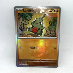 Larvitar (Master Ball Pattern) 047/131 Sv: Prismatic Evolutions Holo Pokemon TCG - Image 1