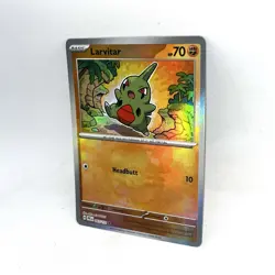 Larvitar (Master Ball Pattern) 047/131 Sv: Prismatic Evolutions Holo Pokemon TCG - Image 2