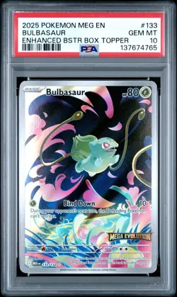 2025 Pokemon Mega Evolution Bulbasaur 133 Illustration Rare 💎 PSA 10 💎 - Image 1