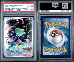 2025 Pokemon Mega Evolution Bulbasaur 133 Illustration Rare 💎 PSA 10 💎 - Image 3