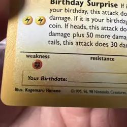 Birthday Pikachu 24 Holo Black Star Celebrations Promo Pokemon Card NM - Mint - Image 5