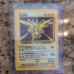 Pokemon TCG Base Set Zapdos Holo Rare 16/102 1999 WOTC Vintage Card Nm - Image 1