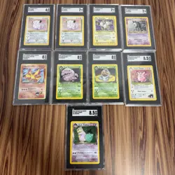 Lot (9) Vintage SGC Graded Holo Pokemon Cards - Image 1